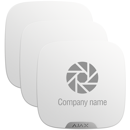 Pack de 10 couvercles personnalisable pour sirène extérieure - 10XAJ-BRANDPLATES-W