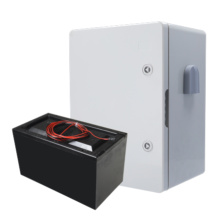 AJ-BATTERYBOX-7M - Kit de batterie avec boîte en polyester