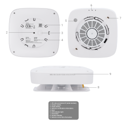 AJ-FIREPROTECT2-HSC-RB-W - Détecteur de fumée et CO2