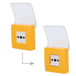 AJ-MANUALCALLPOINT-YELLOW - Bouton d'alarme incendie manuel jaune