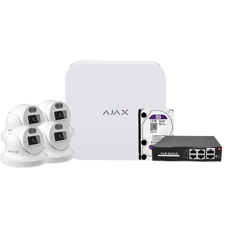 AJ-NVRKIT108T-4 - Kit de vidéosurveillance Ajax