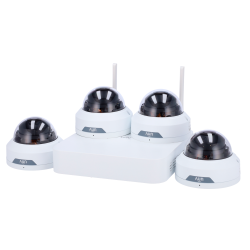 KIT Uniview - 4 Caméras Dôme Wifi Plug & Play + Enregistreur Wifi