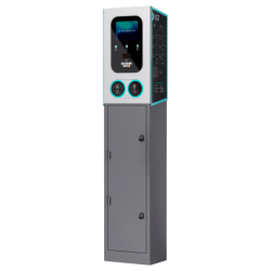 Poteau avec protections électriques pour borne Raedian GEMINI