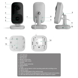 Caméra de surveillance intérieure avec Wi-Fi, détecteur de mouvement PIR et IA intégrée - AJAX IndoorCam NOIRE