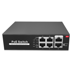 Switch PoE 4 ports PoE + 2 Uplink RJ45 Jusqu'à 60W